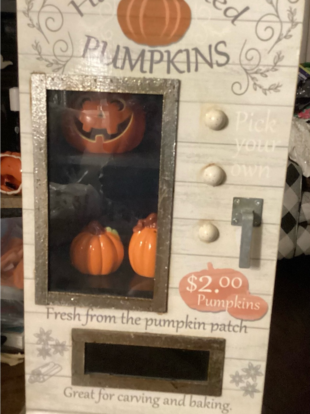 Rustic Pumpkin Display Cabinet